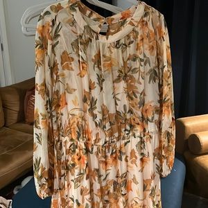 Fall floral maxi dress
